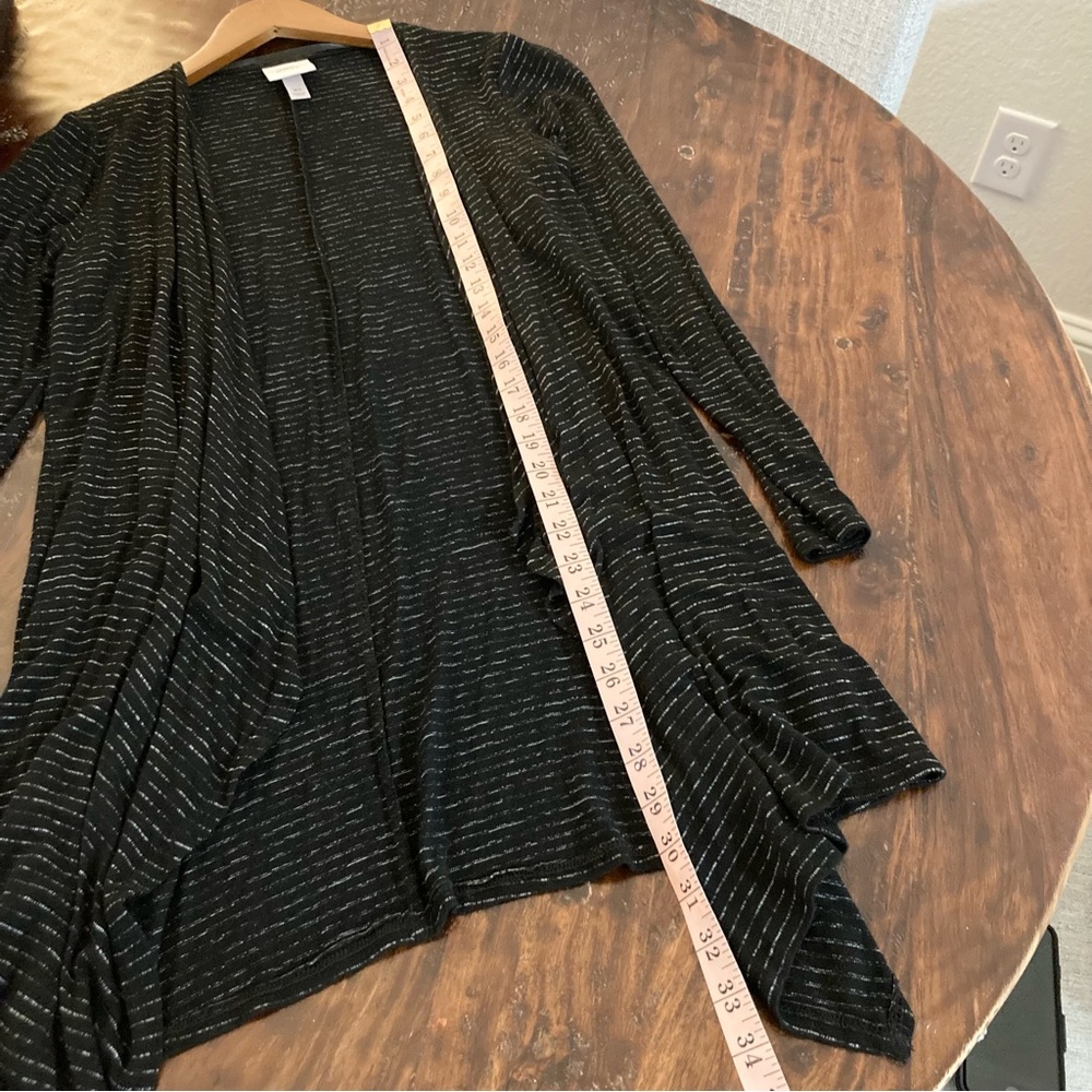 Black and White Open Cardigan Long Tunic Knox Rose Size XS - S - Picture 5 of 8